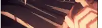 a close up of a person 's arm in a cartoon with a blurred background .