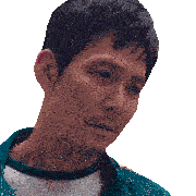 a close up of a man 's face with a white shirt and a green jacket