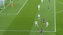 a soccer game is being played in front of a visa advertisement