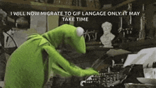 Kermit The Frog Typing GIF