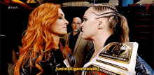 Becky Lynch Ronda Rousey GIF - Becky Lynch Ronda Rousey Wwe GIFs