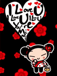 pucca i love you peace love