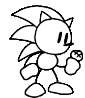 Sketch Sonic Sticker - Sketch Sonic Sketch-hog Stickers