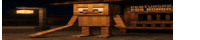 a picture of a minecraft character standing in front of a store called pentungan pos ronda