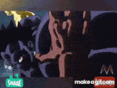 a screenshot of a cartoon with the words share and make a gif.com below it