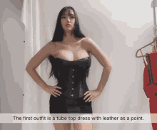 leather corset girl sexy