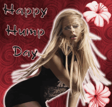 Avril Lavigne Happy Hump Day GIF - Avril Lavigne Happy Hump Day Flowers GIFs