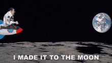 I Made It To The Moon Ricky Berwick GIF - I Made It To The Moon Ricky Berwick Space GIFs