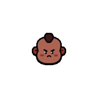 a cartoon character with smoke coming out of its ears
