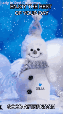 Goodafternoon Snowman GIF - Goodafternoon Snowman Enjoyyourday GIFs