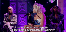 first time in my life id ever been celebrated for my femininity rupauls drag race all stars first time i got treated with respect for my femininity first time i felt proud being feminine kylie sonique love