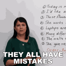They All Have Mistakes Rebecca GIF - They All Have Mistakes Rebecca Learn English With Rebecca GIFs
