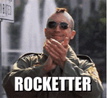 Rocketter Taxi Driver Clap Rocket De Niro GIF - Rocketter Taxi Driver Clap Rocket De Niro GIFs