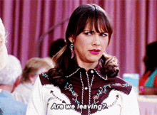 Parks And Rec Ann Perkins GIF - Parks And Rec Ann Perkins Are We Leaving GIFs