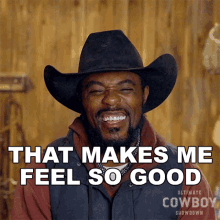 That Makes Me Feel So Good Jamon Turner GIF - That Makes Me Feel So Good Jamon Turner Ultimate Cowboy Showdown GIFs