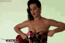 Strapless Is Not An Option GIF - Katy Perry Readjust Tongue Out GIFs
