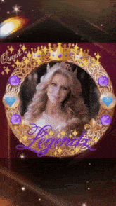 a picture of a woman with a crown and the word queen