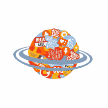 stickergiant space saul the sticker ball space saul largest sticker ball
