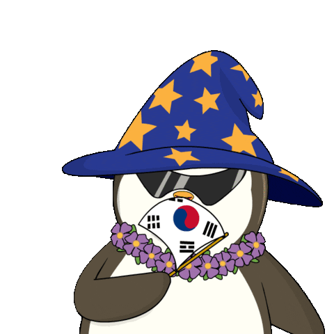 Flag Korean Sticker - Flag Korean Penguin Stickers