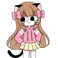 a drawing of a girl with a cat ear