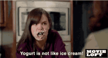 Bailee Madison Yogurt GIF - Bailee Madison Yogurt Yogurt Is Not Like Ice Cream GIFs
