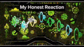 a screenshot of a video game with the words " my honest reaction " above it