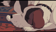 kikis delivery service dog sleeping tired anime