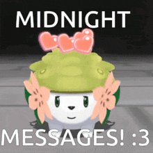 a picture of a cartoon character with the words midnight messages : 3 on the bottom