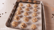 cookie dough baking pan baking sheet chocolate chip yum