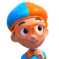 Thinking Blippi Sticker - Thinking Blippi Blippi Wonders - Educational Cartoons For Kids Stickers