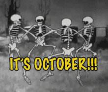 its october happy excited halloween skeleton dance