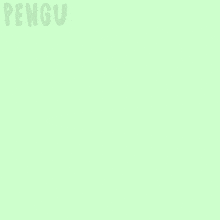 a penguin holding a heart with the word pengu written on the bottom