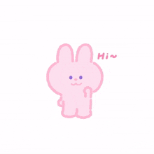 rabbit bunny pink cute hi