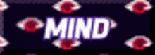 the word mind is on a purple background with red hearts