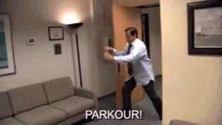 Parkour The Office GIF - Parkour The Office Michael Scott GIFs