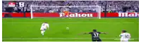 a soccer player wearing a number 17 jersey celebrates his goal