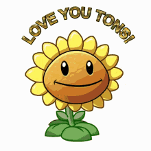 Love You Tons Love Flower GIF - Love You Tons Love Flower Sunflower GIFs