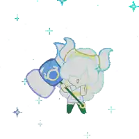 a pixel art illustration of a girl holding a hammer