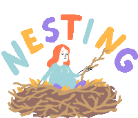 Building A Comfortable Nest. Sticker - Preggers Nesting Mother Stickers