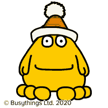 busythings christmas yellow monster monster excited
