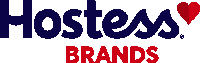 a logo for hostess brands with a heart