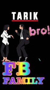 a poster that says tarik and jb family