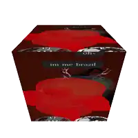 a picture of a red object with the words im me brazil written on it