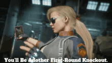 cassie cage youll be another first round knockout first round mortal kombat mk11