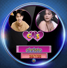 a picture of a man and woman with the name christo