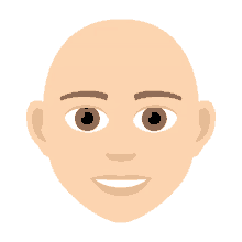 bald joypixels hairless bald headed shaved head