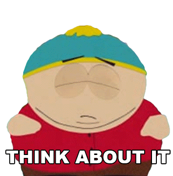 Think About It Eric Cartman Sticker - Think About It Eric Cartman South Park Stickers
