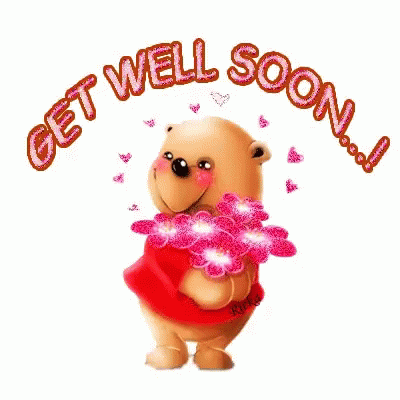 Get well soon bear - Get Well Soon - Sticker