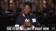 Shes Not Killing It Leslie Jones GIF - Shes Not Killing It Leslie Jones Saturday Night Live GIFs