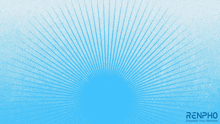 an advertisement for renpho empower your wellness with a blue background